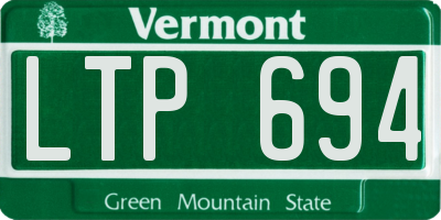 VT license plate LTP694