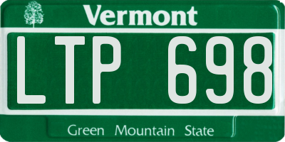 VT license plate LTP698