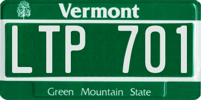 VT license plate LTP701