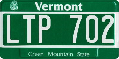 VT license plate LTP702