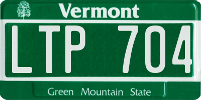 VT license plate LTP704