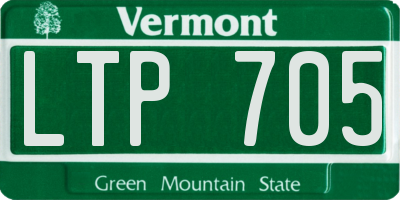 VT license plate LTP705