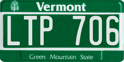 VT license plate LTP706