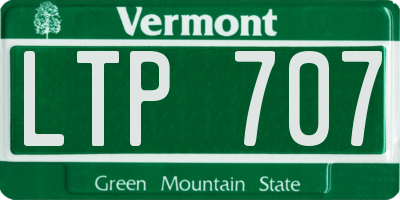 VT license plate LTP707