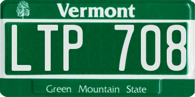 VT license plate LTP708