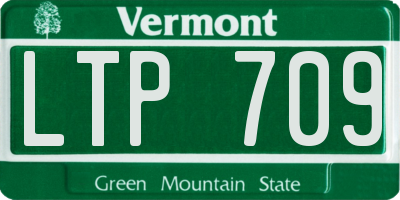 VT license plate LTP709