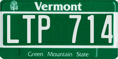 VT license plate LTP714