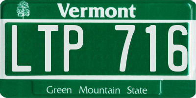 VT license plate LTP716