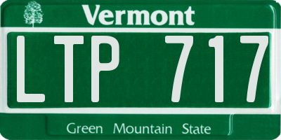 VT license plate LTP717