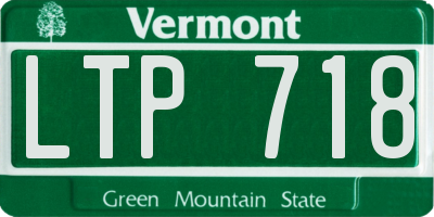 VT license plate LTP718