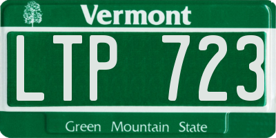 VT license plate LTP723