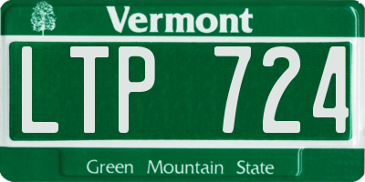 VT license plate LTP724