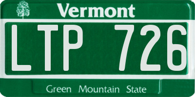 VT license plate LTP726