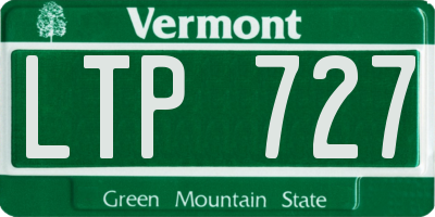 VT license plate LTP727