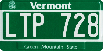 VT license plate LTP728