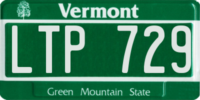 VT license plate LTP729