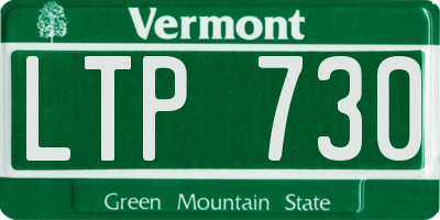 VT license plate LTP730