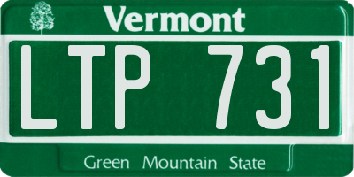 VT license plate LTP731