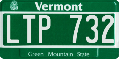 VT license plate LTP732