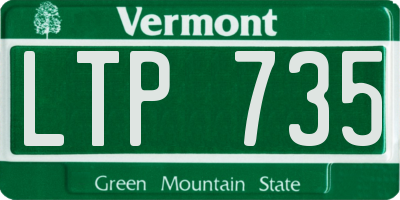 VT license plate LTP735