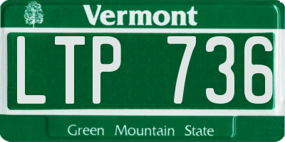 VT license plate LTP736