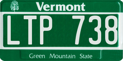 VT license plate LTP738