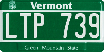 VT license plate LTP739