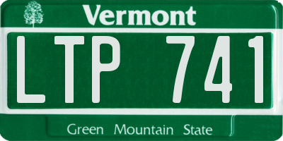 VT license plate LTP741