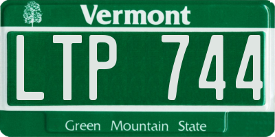 VT license plate LTP744