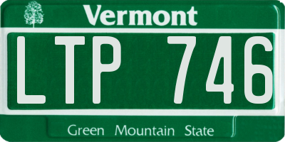 VT license plate LTP746