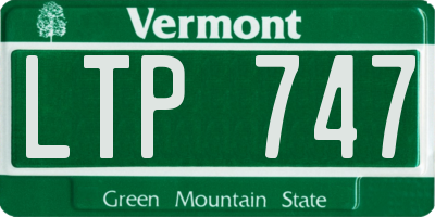 VT license plate LTP747