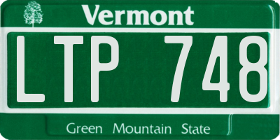 VT license plate LTP748