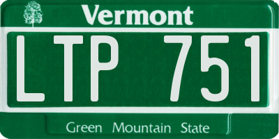 VT license plate LTP751