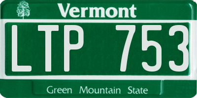 VT license plate LTP753