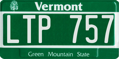 VT license plate LTP757