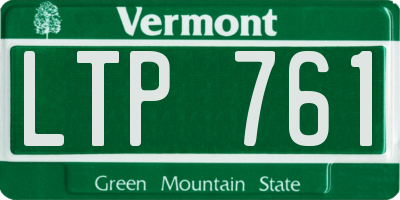 VT license plate LTP761