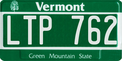 VT license plate LTP762