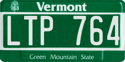 VT license plate LTP764