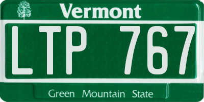 VT license plate LTP767