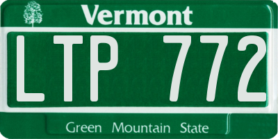 VT license plate LTP772