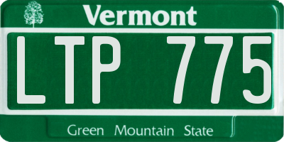 VT license plate LTP775