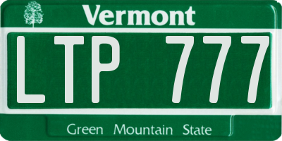 VT license plate LTP777