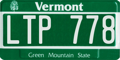 VT license plate LTP778