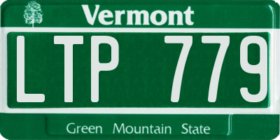 VT license plate LTP779