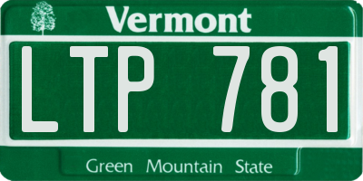 VT license plate LTP781