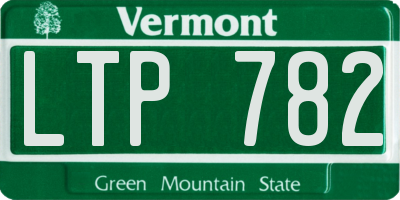 VT license plate LTP782