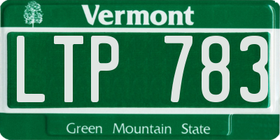 VT license plate LTP783