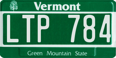 VT license plate LTP784