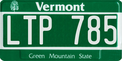 VT license plate LTP785