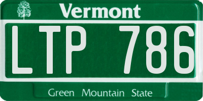 VT license plate LTP786